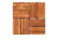 Terrasse en bois brossé avec de l'huile cire, dalles emboîtables plastique, revêtement sol solide for patio extérieur marron Pour le pavage des sols extérieurs(Color 3)