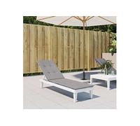 Coussin de Chaise de Terrasse, Coussins de Siège de Patio, Coussins de Meuble de Jardin, Coussins d'Assise Extérieur, Gris (75+105)x50x4 cm