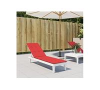 Terrasstoelkussen (75+105)x50x4 cm rood314179