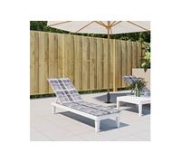 Vidaxl Coussin De Chaise De Terrasse Carreaux Gris (75+105)X50x3 Cm 314187 Multicolore