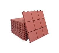 Terrastegels 10 st 30,5x30,5 cm kunststof rood48230