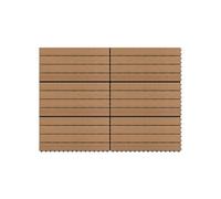 Carreaux de terrasse 6 pcs WPC 60x30 cm 1,08 m² Marron