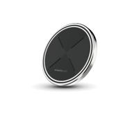Terratec ChargeAIR dot! Chargeur sans Fil 10W Noir/Argent, Entrée 5V, Sortie 9V/2A, Recharge Rapide, Port Micro-USB, Efficacité 80%, Câble 1m
