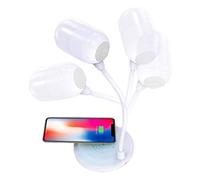 TerraTec ChargeAir Light & Sound LED Desk Lamp Dimmable Table Lamp with Flexible