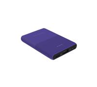 Terratec P50 Pocket Batterie Externe LiPo 5000mAh Violet - USB-A + USB-C 5V/2.1A - Entrée Micro-USB/USB-C - 93x64x13mm, 103g