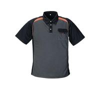 Terrax Polo p. hommes taille M gris foncé/noir/orange 50 % PES / 50 % Cool Dry Quantité:1