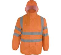 Terratrend Veste de pluie haute visibilité orange L