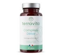TERRAVITA | Complexe Detox | Action Rapide Foie Et Colon | 60 Gélules Vegan | Chardon-Marie + Desmodium + Artichaut + Bouleau | Élimination Naturelle des Toxines | Booster d’Energie | Made in France