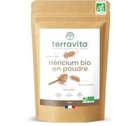 TERRAVITA | Hericium Erinaceus BIO 100g | Champignon Lion’s Mane En Poudre | Mémoire et Concentration | Riche en Polysaccharides | Nootropique Naturel | Made in France