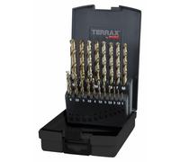 Terrax A215214 Coffret de forets hélicoïdaux Cobalt 19 pièces Coffret en acier (Import Allemagne)