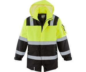 Terrax Workwear Parka haute visibilité jaune/noir L