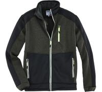 Terrax Workwear Veste polaire tricotée Vert foncé/Noir/Limette XL