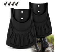 Terraxis 2 Pièces Extension Garde-Boue VTT Arrière pour Vélo, Bavette Caoutchouc avec 4 Vis, Protection Antiprojection Queue de Poisson 10.5 x 8 cm, pour VTT, Vélo de Ville et Vélo Électrique, Noir