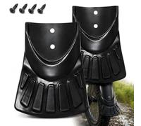 Terraxis 2 Pièces Extension Garde-Boue VTT Arrière pour Vélo, Bavette Caoutchouc avec 4 Vis, Protection Antiprojection Queue de Poisson 10.5 x 8 cm, pour VTT, Vélo de Ville et Vélo Électrique, Noir