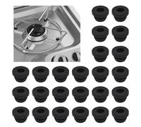 Terraxis 24 Pièces Bouchon Caoutchouc, Joint Plaque de Cuisson, Camping Accessoires, Pieds en Caoutchouc, pour Réchauds de Camping-Car Dometic, Smev et Thetford avec Barres de 5 mm