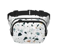 Terrazzo Marbre Pastel,Sac Banane carré Double Couche, Sac de Poitrine