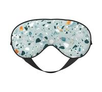 Terrazzo Masque de sommeil en soie avec boucle réglable pour femme Motif marbre pastel