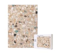 Terrazzo Pierre Naturelle,Puzzle Familial en Bois de 300 pièces pour Adultes et Adolescents