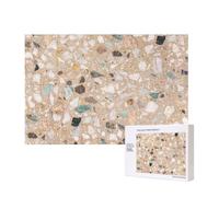 Terrazzo Pierre Naturelle,Puzzle Familial en Bois de 300 pièces pour Adultes et Adolescents, décoration d'intérieur