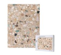 Terrazzo Pierre Naturelle,Puzzle Familial en Bois de 500 pièces pour Adultes et Adolescents