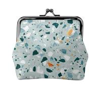 Terrazzo Porte-monnaie en marbre pastel, petit kit de voyage, pochette de rangement pour week-end et voyages d'affaires, Noir , Taille unique, Pochette à monnaie