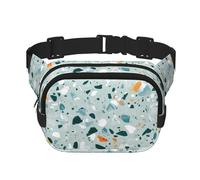 Terrazzo Sac banane avec sangle réglable Motif marbré Pastel, noir, One Size