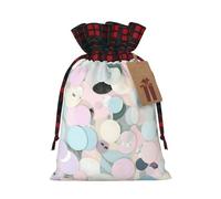 Terrazzo Sac cadeau de Noël avec cordon de serrage Motif marbre pastel avec étiquettes, mini sac de rangement, fournitures de fête de Noël