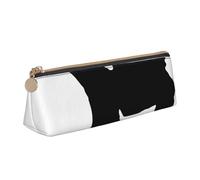 Terrazzo Trousse à crayons triangulaire en cuir PVC avec fermeture éclair pour l'école, le bureau, les voyages, Arts martiaux Taekwondo., One Size, Cartable