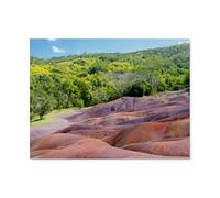 Terre aux Sept Couleurs - Maurice，1000 Pièces Puzzle Adulte Puzzle Artisanat Cadeau Classique Jouet en Bois Cadeau Unique Décoration Intérieure（75x50cm）-AS55