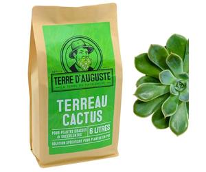Terre d'Auguste - Terreau Cactus, Plantes Grasses, Succulentes et Cactées - Qualité Supérieure pour Plantes d'intérieur, Sac Refermable