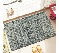 Terre De Diatomée 50X80 Gris Clair Ultra Absorbant Tapis De Bain,Tapis Antidérapant Baignoire Séchage Rapide Doux,Facile À Nettoyer,pour Porte D'Entrée,Chevet,Cuisine,Salon
