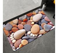 Terre De Diatomée 50X80 Pierre Grise Ultra Absorbant Tapis De Bain,Tapis Antidérapant Baignoire Séchage Rapide Doux,Facile À Nettoyer,pour Porte D'Entrée,Chevet,Cuisine,Salon