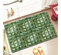 Terre De Diatomée 50X80 Vert Foncé Ultra Absorbant Tapis De Bain,Tapis Antidérapant Baignoire Séchage Rapide Doux,Facile À Nettoyer,pour Porte D'Entrée,Chevet,Cuisine,Salon