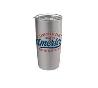 Terre de la liberté depuis 1776 Gobelet isotherme en acier inoxydable double paroi
