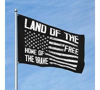 Terre de la liberté, patrie des braves, drapeau américain 120 x 180 cm, résistant et durable, décoration extérieure, bannière de bienvenue pour terrasse