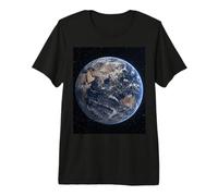 Terre De l'espace Asie Vue Astronomie Astrophysique Scène T-Shirt Haut de Gamme