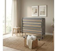 Terre de Nuit Lit d’appoint Pliant 120x190 cm sur roulettes avec Matelas en Bois
