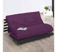 Terre de Nuit Matelas futon Aubergine en Coton 160x200