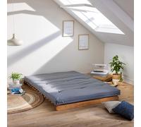 Matelas futon gris clair en coton 90x190