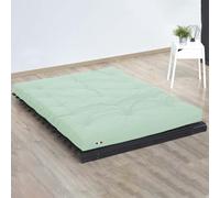 Terre de Nuit Matelas futon Vert céladon Coeur en Latex 90x190