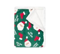 Terre de Nuit Plaid Polaire cocooning Vert 130x170 Père Noël