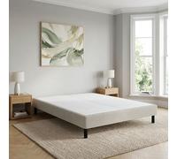 Terre de Nuit Sommier déco tapissier 140x190 cm en kit Crème en Bois - Beige