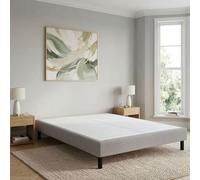 Terre de Nuit Sommier déco tapissier 140x190 cm en kit Lin en Bois - Lin