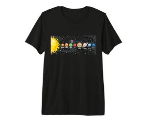 Terre Depuis l'espace - planètes, étoiles, système Solaire T-Shirt Haut de Gamme