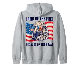 Terre des Libres grâce aux Braves aigles patriotes Sweat à Capuche