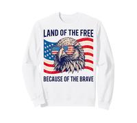 Terre des Libres grâce aux Braves aigles patriotes Sweatshirt