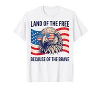 Terre des Libres grâce aux Braves aigles patriotes T-Shirt