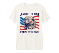 Terre des Libres grâce aux Braves aigles patriotes T-Shirt Haut de Gamme