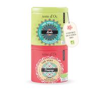 Terre d'Oc - Duo de Thés Vert Bio - Asaki et Flamingo - Pamplemousse Verveine & Fruits rouges et Myrtille - Thés Vrac - Ingrédients de Qualite - 100% Bio et Naturel