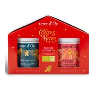 TERRE D'OC-Duo thé vert gingembre et tisane pomme d'amour bio les contes d'hiver Terre d'Oc - 90 g